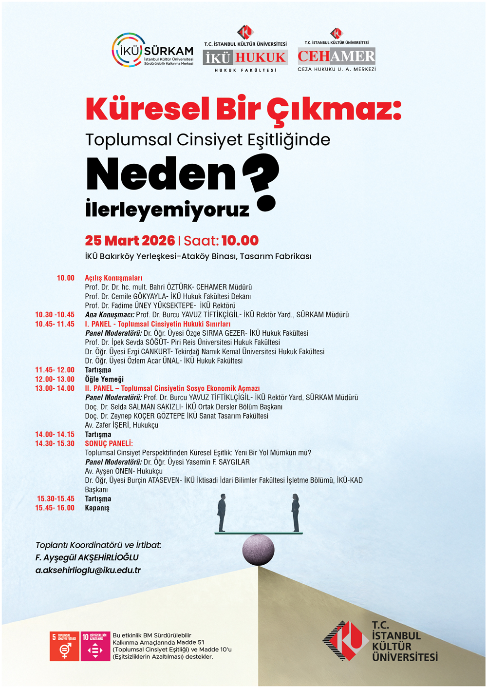 “İKÜ’de Toplumsal Cinsiyet Eşitliğinde Küresel Çıkmaz Masaya Yatırılıyor”